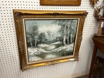 Painting on Canvas Winter Scene