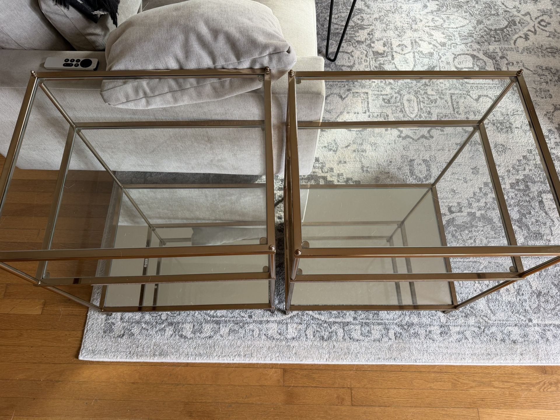 Glass Side Tables X 2