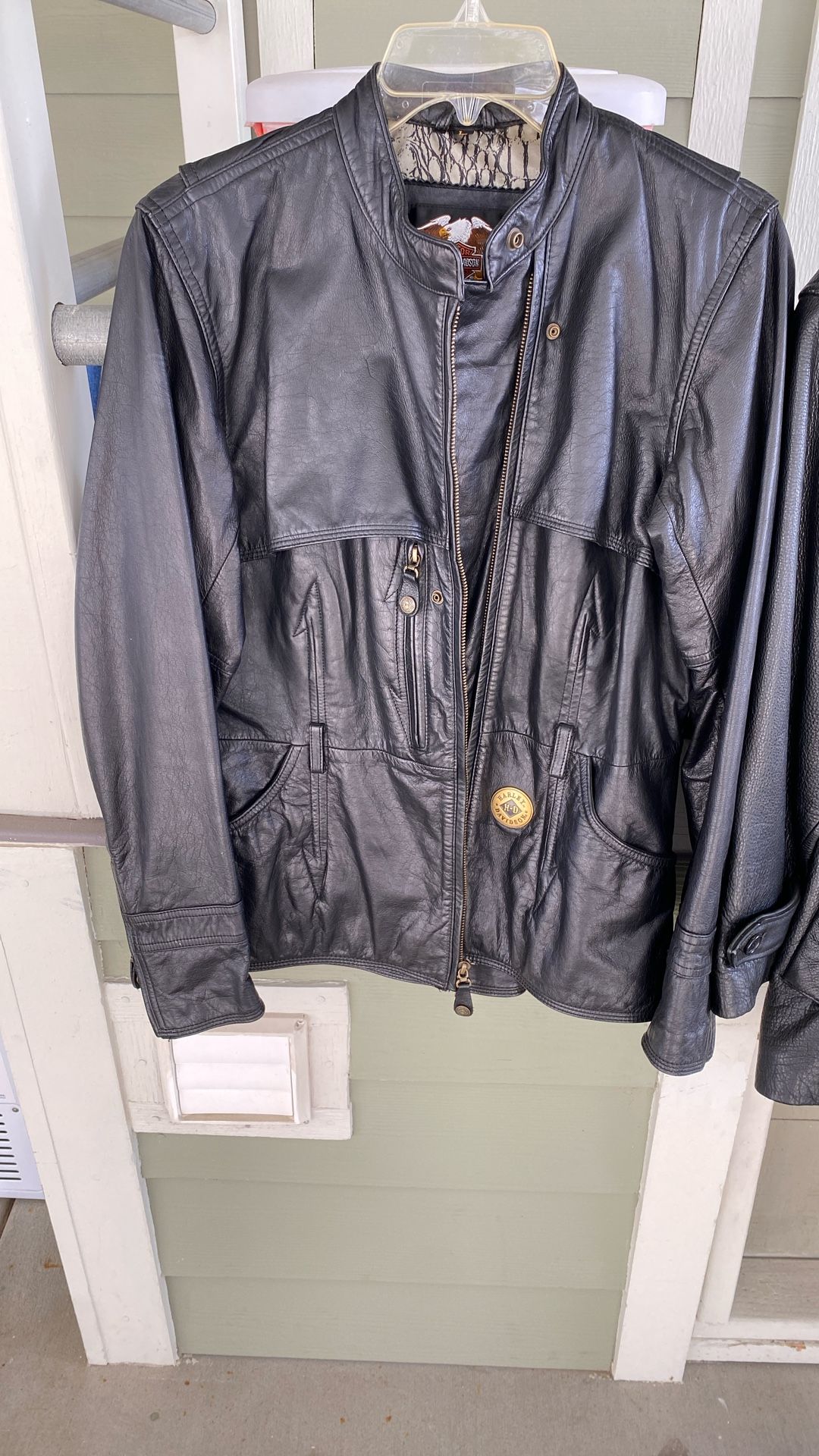 Leather Harley Jacket Woman Large
