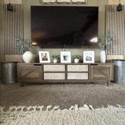 Tv stand entertainment center console media table 