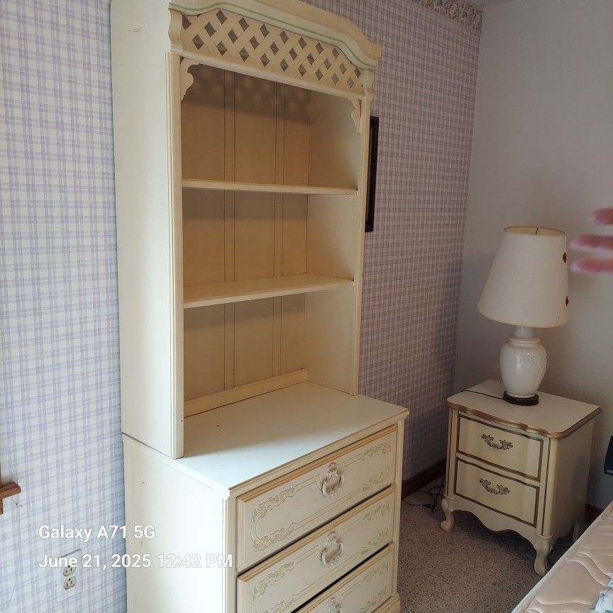 Antique Girls Dresser & Side Table
