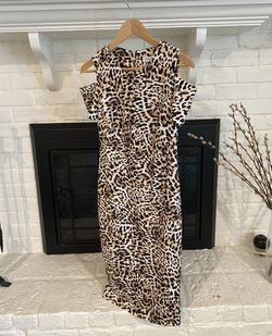 Calvin Klein Cheetah Print Dress - Size 6