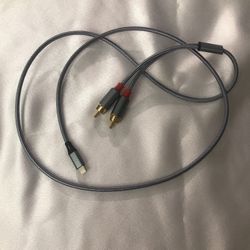 4ft MFi Certified Lightning to RCA Cable Audio Y Cord Adapter Converter for iPhone 14 13 12 11 XS XR X 8 7 iPad iPod to Car, Home Stereo Speaker Headp