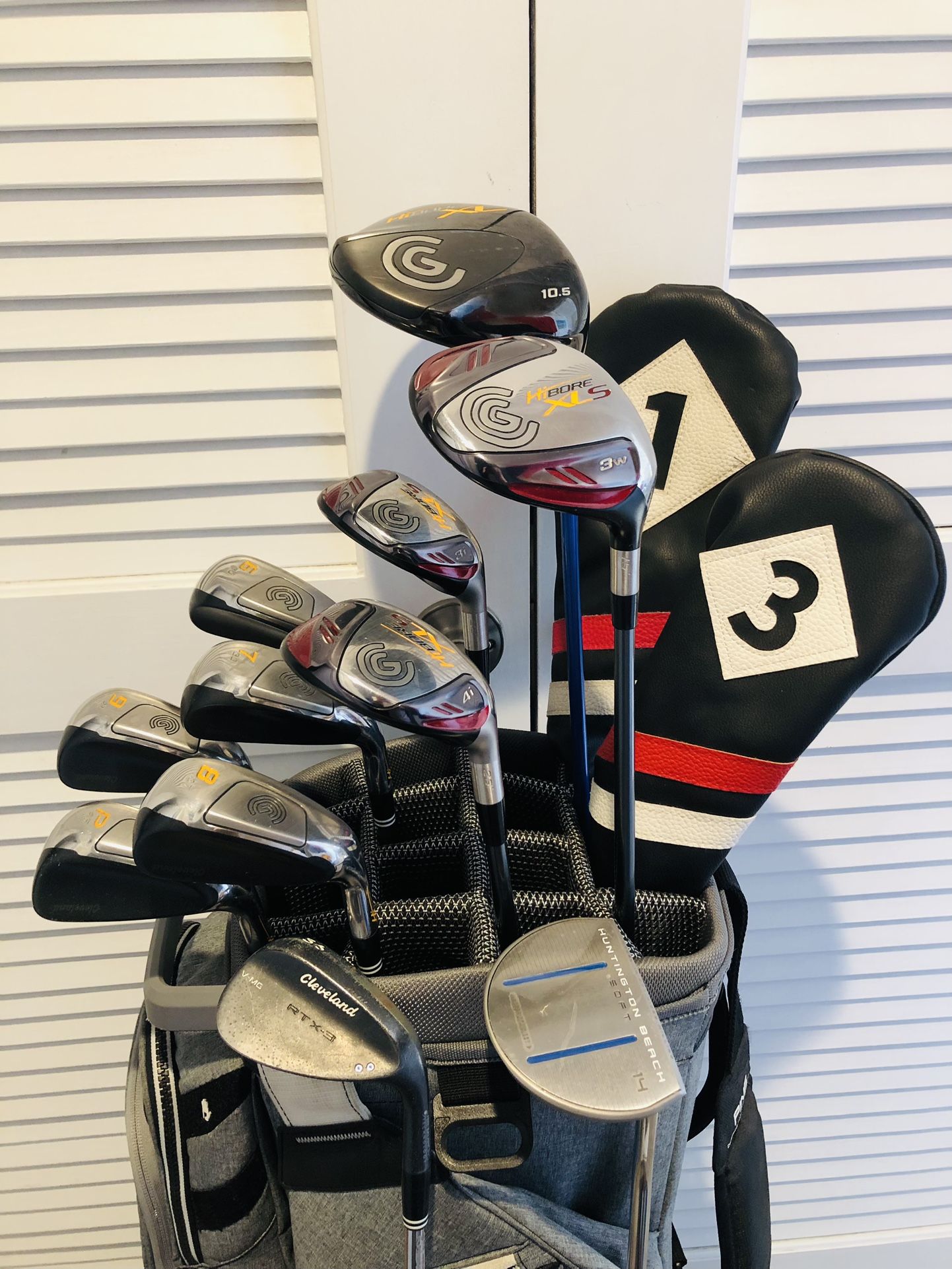 Cleveland Hibore Iron Set 6-PW with Cleveland HiBore XLS 3 & 4 Hybrids,  Cleveland HiBore XL Driver
