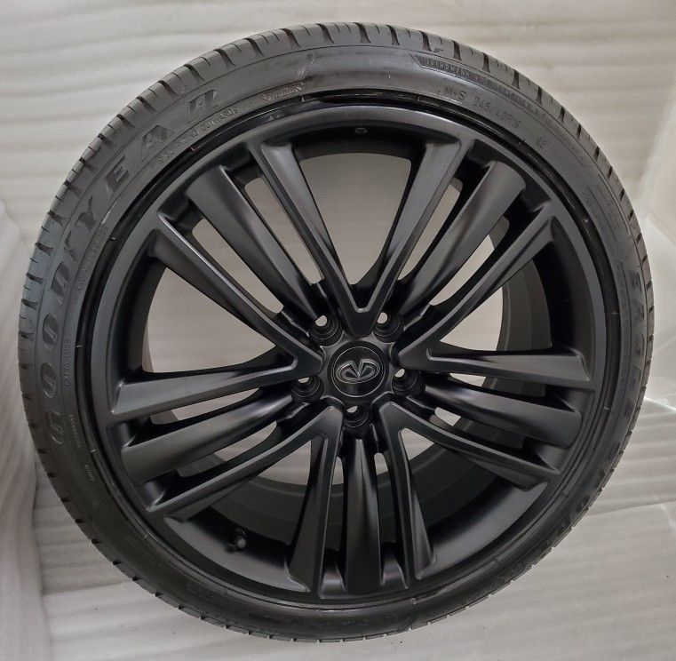 Set 4 Stock 19" Infiniti Q50 Q60 Satin Matte Black Wheels Rims Tires