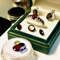 Garnet collection sterling silver 925 drop earrings and ring garnet gemstones peridot amethyst