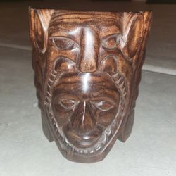 Wooden Face Mask 