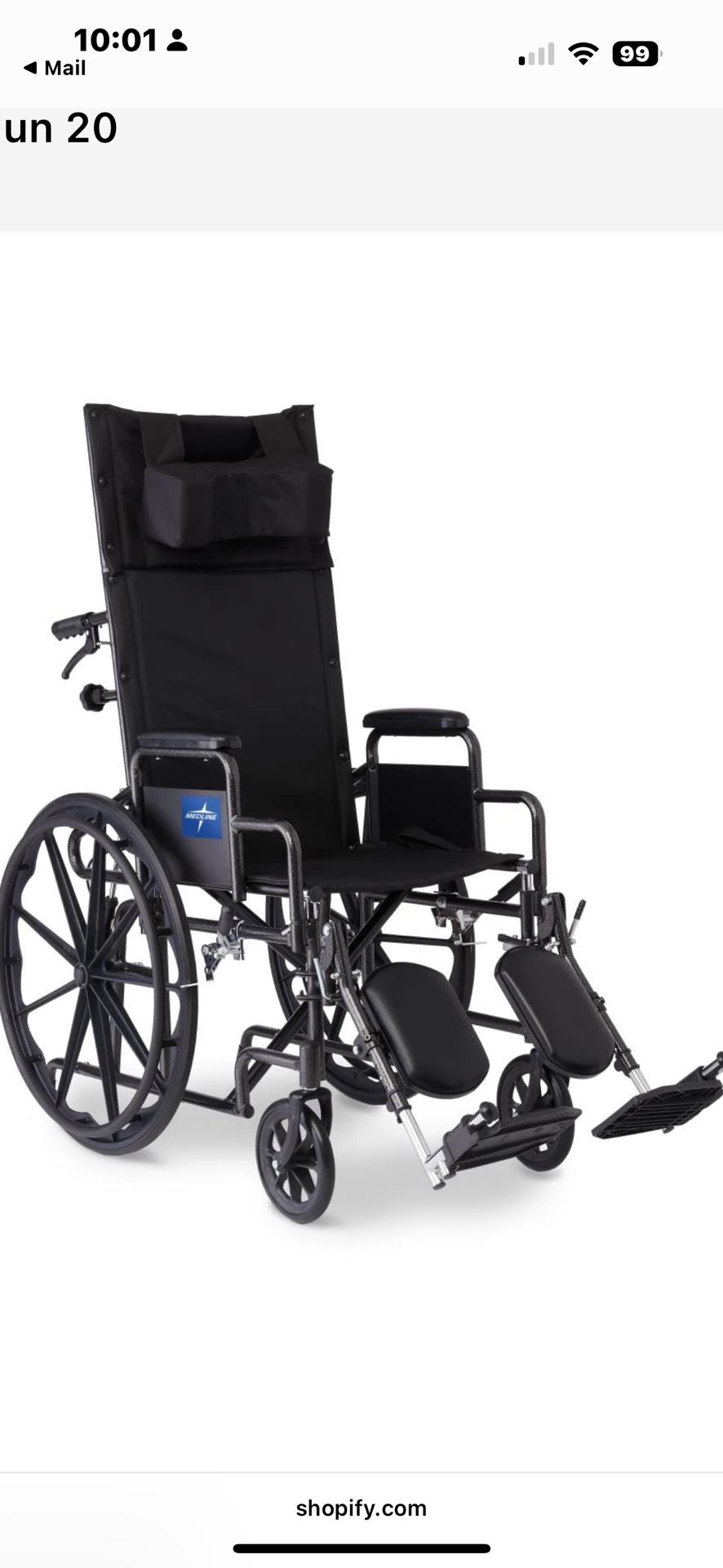 Reclining Wheelchair 20”