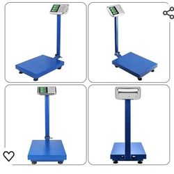  661lbs Weight Electronic Platform Scale,Digital Floor Heavy Duty Folding Scales,Stainless Steel High-Definition LCD Display,Perfect