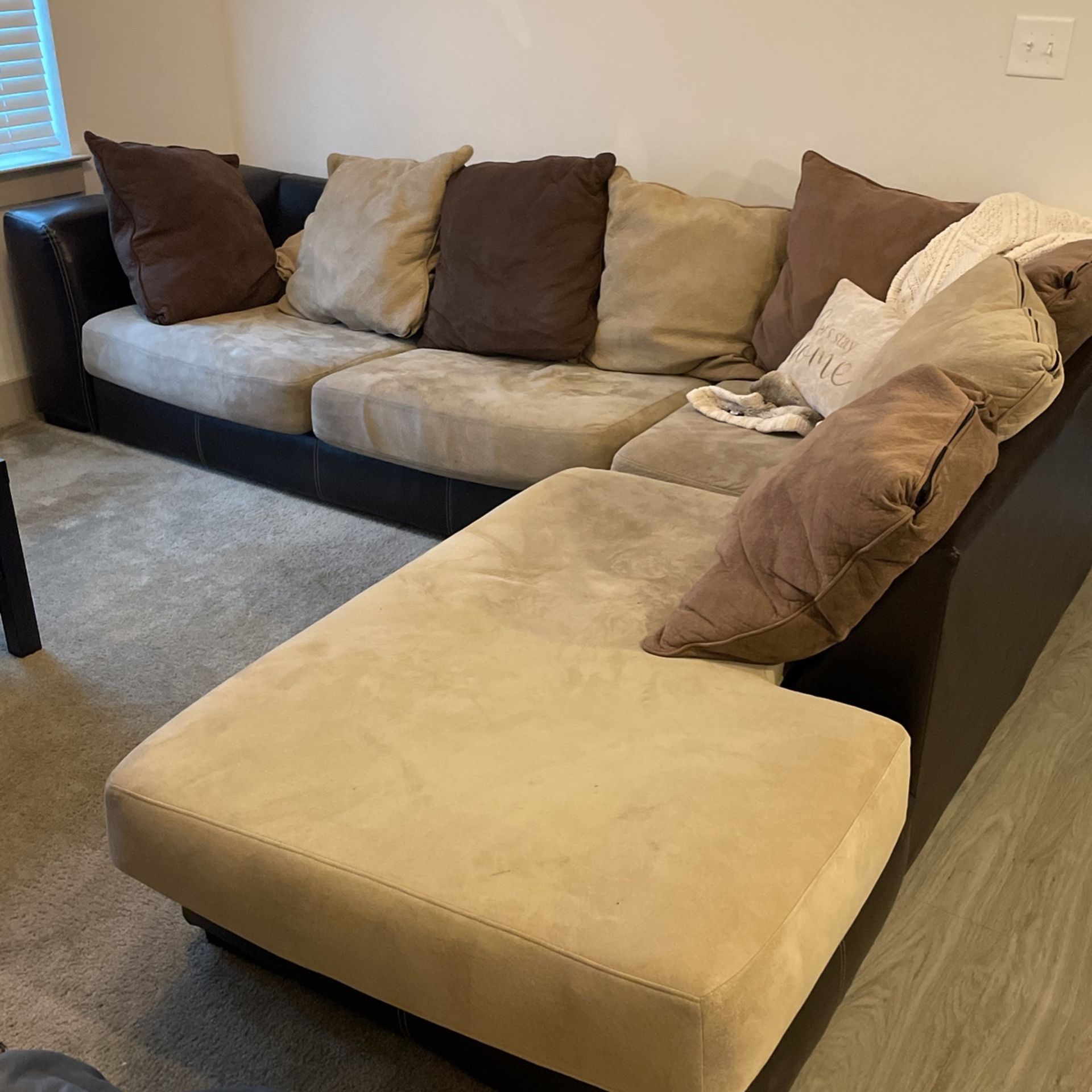 Brown Sectional Couch 