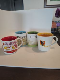 4 starbucks place mugs
