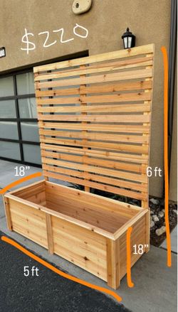 Brand new handcrafted cedar planters made with quality materials & constructed with durability.