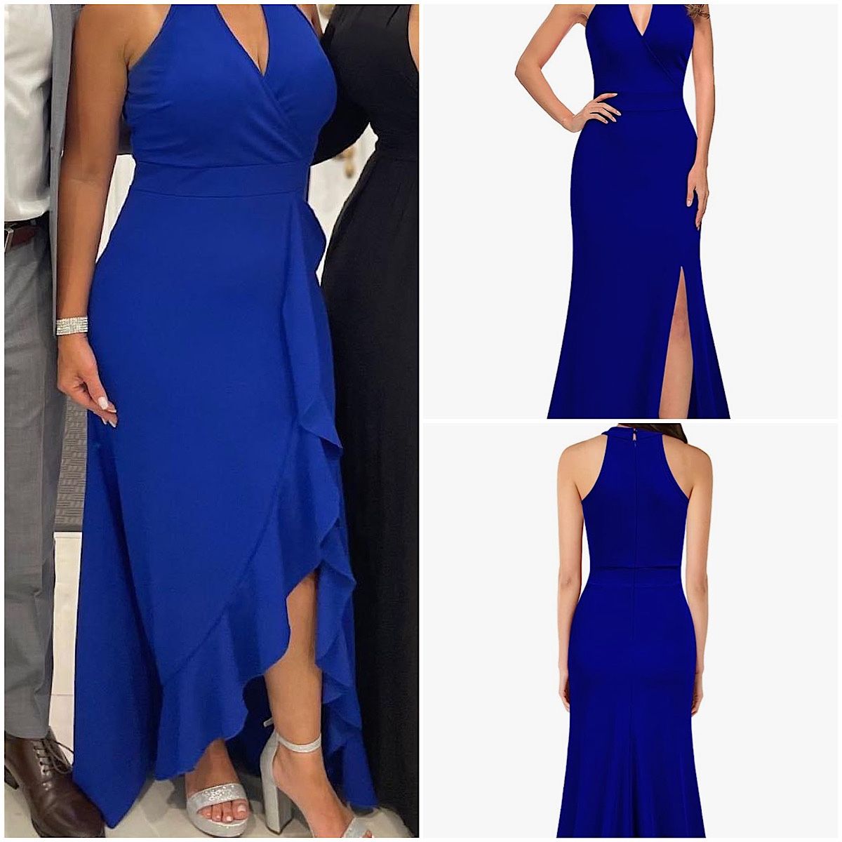 Royal Blue Woosea Cocktail Dress 