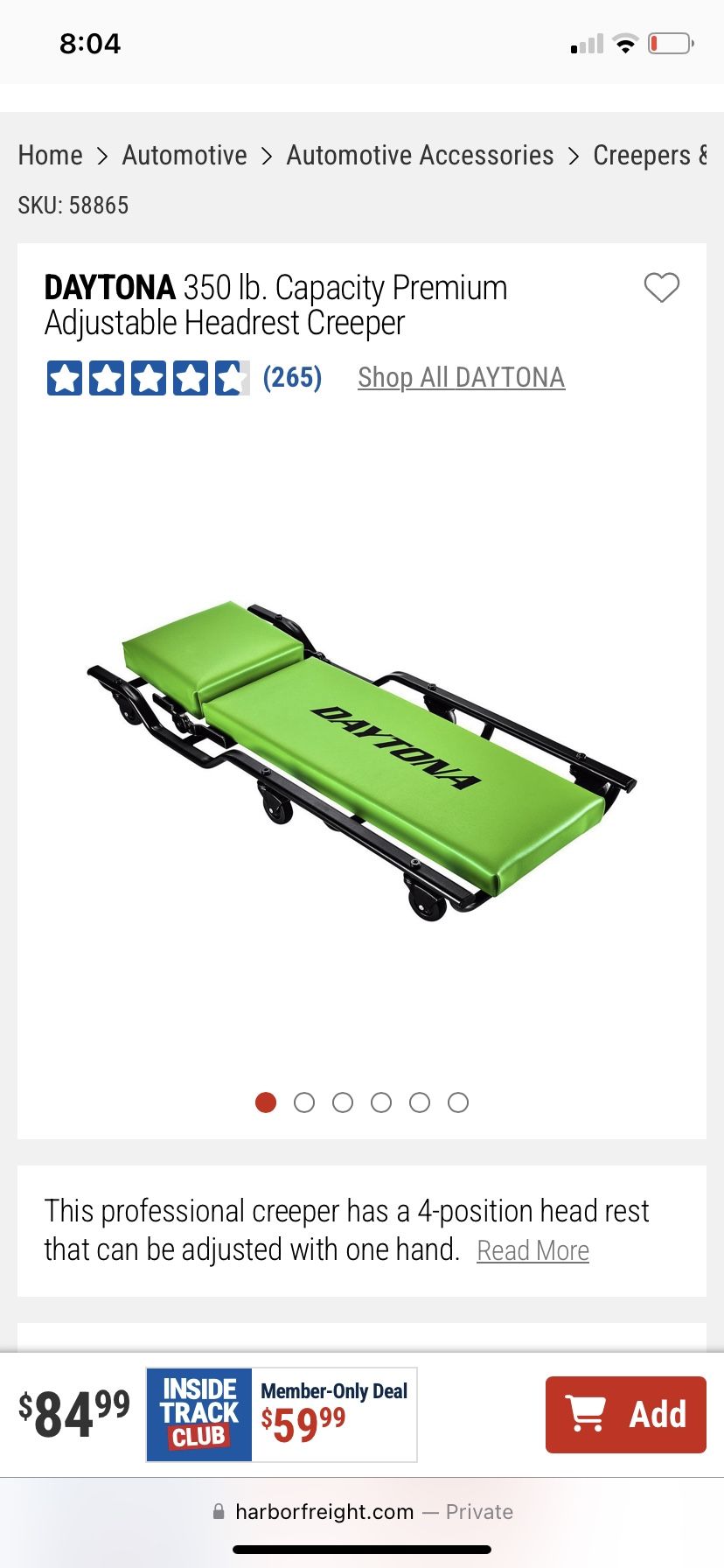 Daytona 350lb Capacity