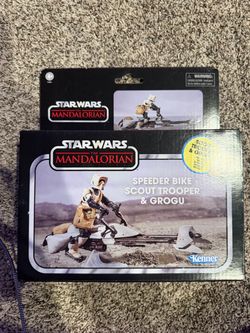 Star Wars - The Vintage Collection - Speeder Bike, Scout Trooper & Grogu