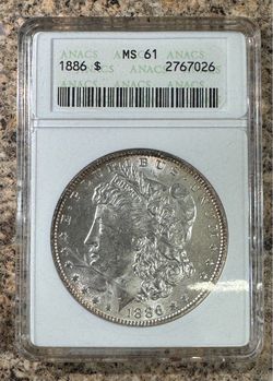 1886 Morgan Silver Dollar ANACS MS61