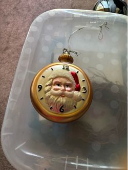 Glass clock ornament