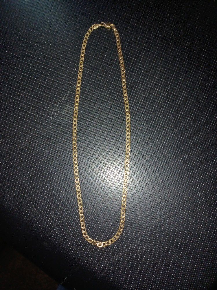 18" IAM STAINLESS GOLD PLATED NECKLACE