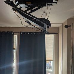 Motorized Flip-Down Ceiling TV Mount (32"–70") with Remote