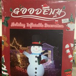 6ft Christmas Inflatables Snowman Decor LED Outdoor New Blow Up