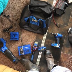 Kobalt Power Tool Set With Bag And Blower