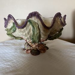 Fitz And Floyd Oceana Centerpiece Bowl