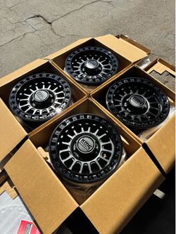 Brand New KMC IMS “552” Double Black 18” Off-Road Wheels for 8 Lug Heavy Duty Trucks