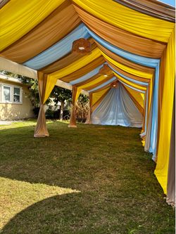 party tent draping