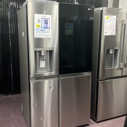 Refrigerator Side By Side Stainless Steel 36” New Open Box 1 Year Warranty 