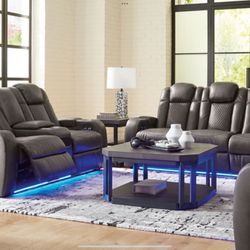 🔥Power Recliners Sofa and Loveseat with Bluetooth Speaker 