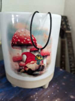 90s Era Mushroom Pendant Necklace 
