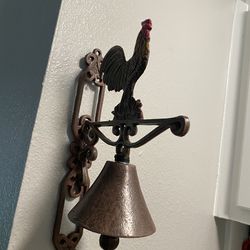 BRAND NEW CAST IRON ROOSTER BELL HOME DECORATION 