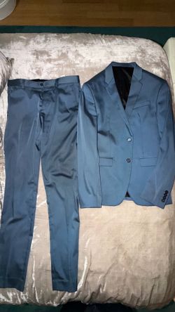 Zara Men's Navy Blue Two-Piece Suit Blazer & Trousers