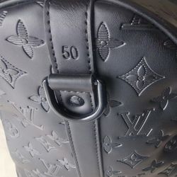 Black Duffel Travel Leather 50 Bag
