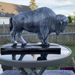 The Old Gray Buffalo Statue