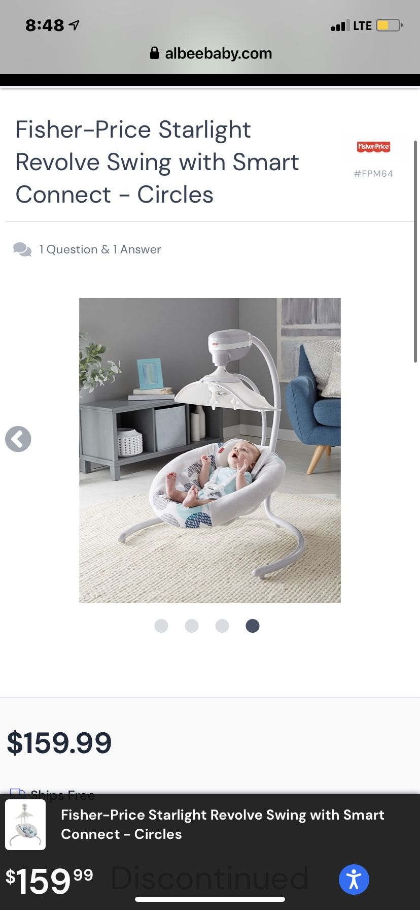 Fisher Price Revolve Swing