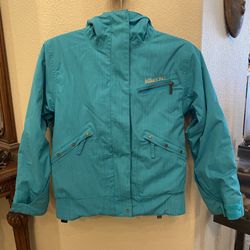 BILLABONG Caltyr Girls Teal Hoodie Ski Snowboard Jacket Size Medium