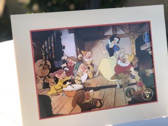 Disney Lithographs Snow White Cinderella Fox and Hound