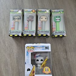 Ghost Busters Pez and Funko Pop