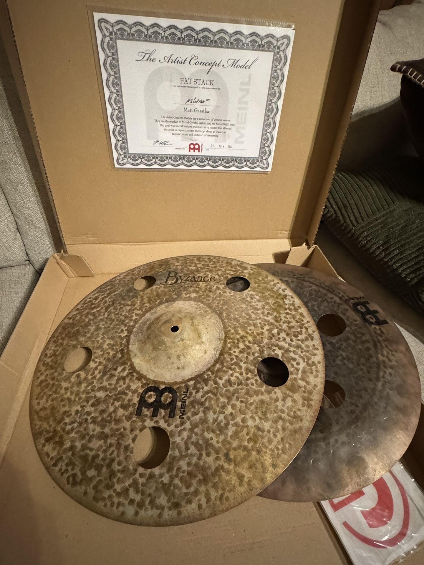 π₯ NEW Meinl Matt Garstka Byzance Fat Stack Cymbal