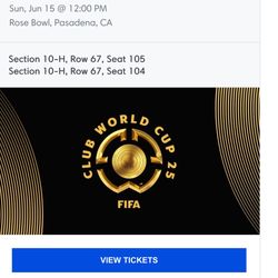 Club World Cup Tickets Soccer
