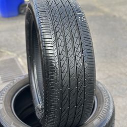 SET OF TIRE 215 55 18 BRIDGESTONE 85% LIFE