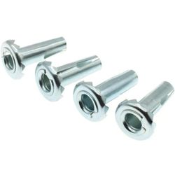 Caster Sockets Metal Caster Stem Sleeve Wheel Socket 4PCS 3/8Metal Caster Stem Sleeve Used to Replace Plug-in Mounting Rod Grip Ring Casters Rod Caste