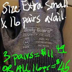 A4 Cut Resistant Breathable / Tactical Nitrile Foam Coated Safety Gloves: size XS