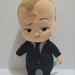 Boss Baby Plush Toy Doll Suit Baby 13" inches Plush Stuffed Toy Great Condition.