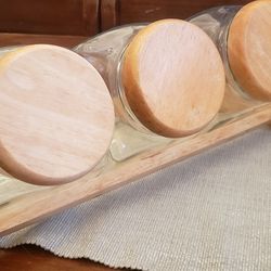 Vintage style , glass container set. 