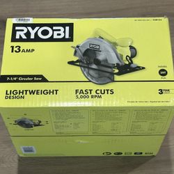New in Box Ryobi 13 AMP Corded 7 1/4@ Circular Saw Model CSB125