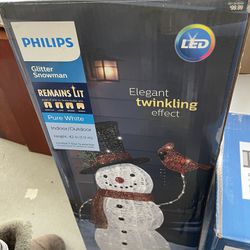 Philips Glitter Outdoor Light Up Snow Man And Reindeer 