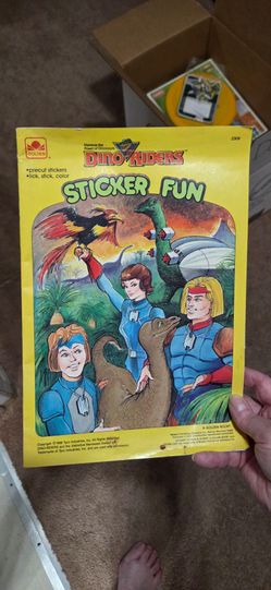 1988 Dino Riders Sticker Fun & Coloring book