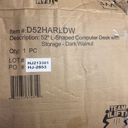 Computer Desk with Storage - Dark Walnut